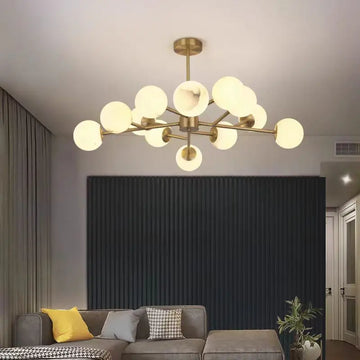 Modern All-Copper Marble Pendant