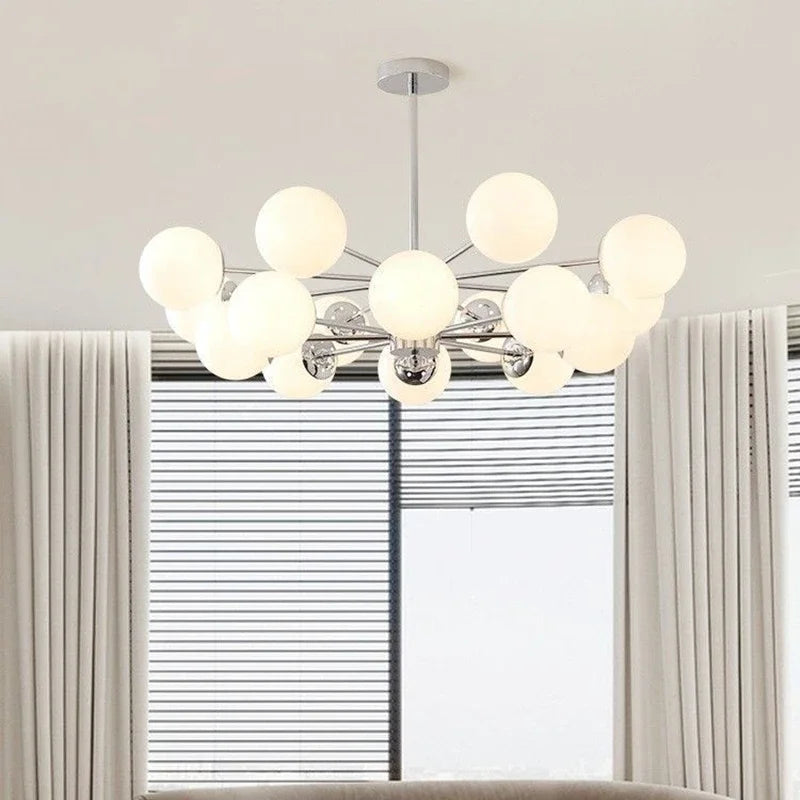 Modern Chrome Chandelier Nordic Silver Pendant