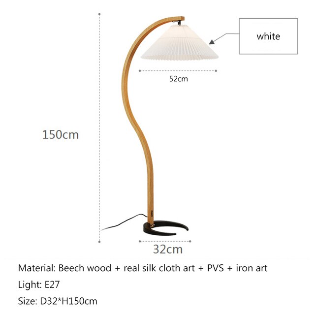 LED Modern Solid Wood Floor Lamp